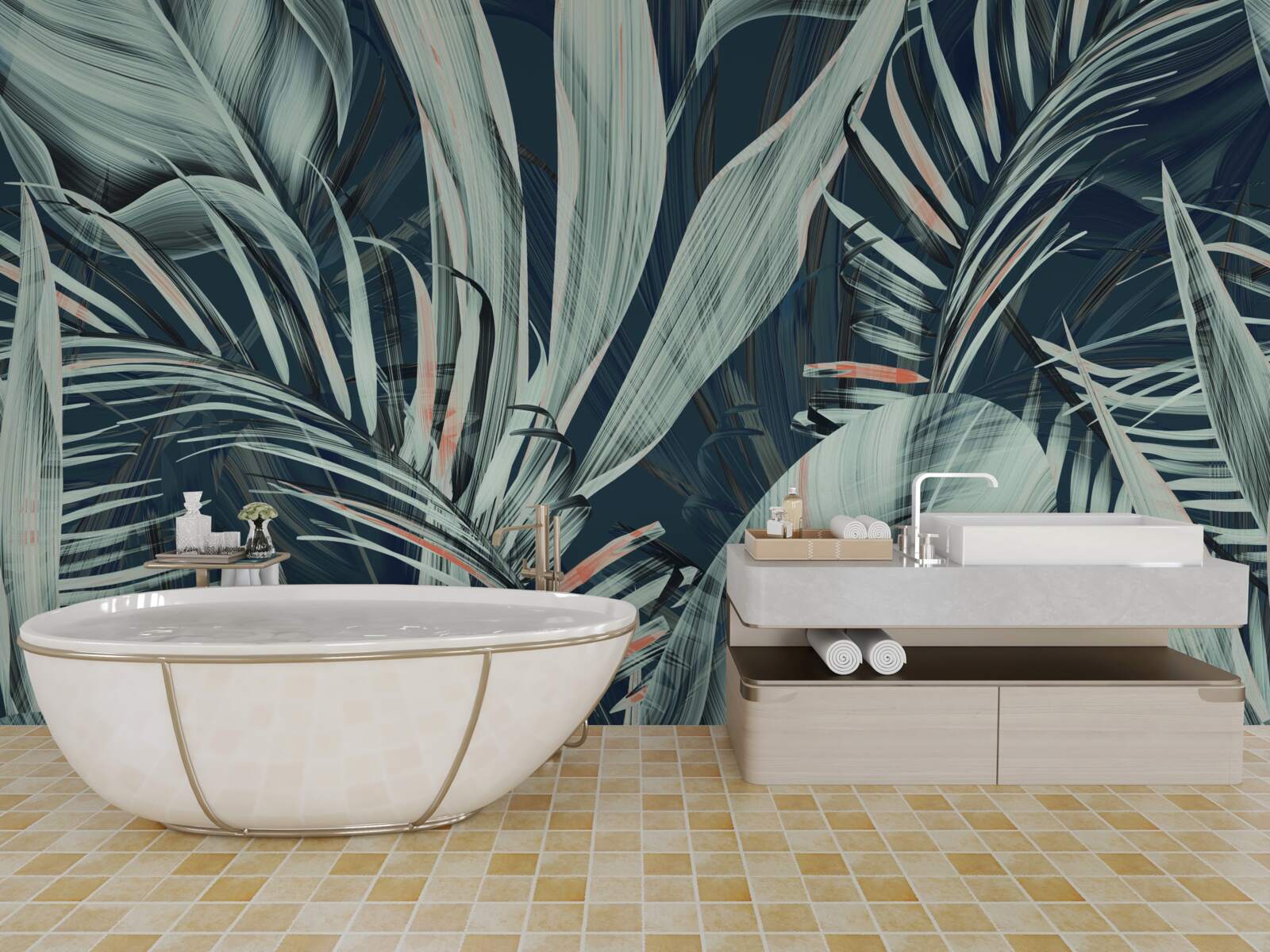 Фотошпалери пелюстки вечірньої білої папороті