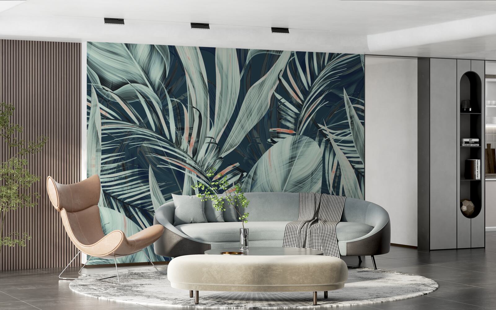 Фотошпалери пелюстки вечірньої білої папороті