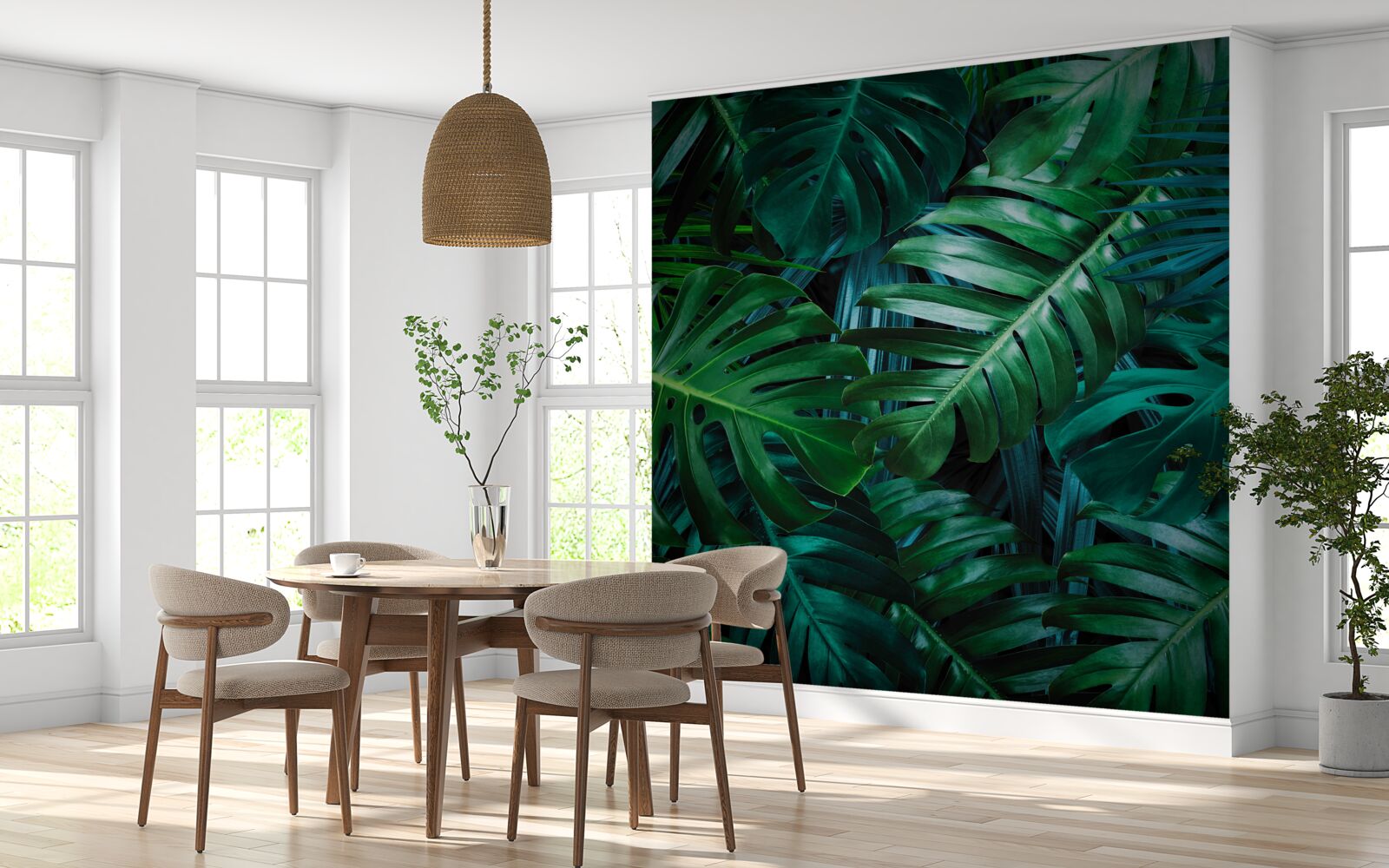 Фотошпалери інтенсивність відтінків зелені тропічного лісу