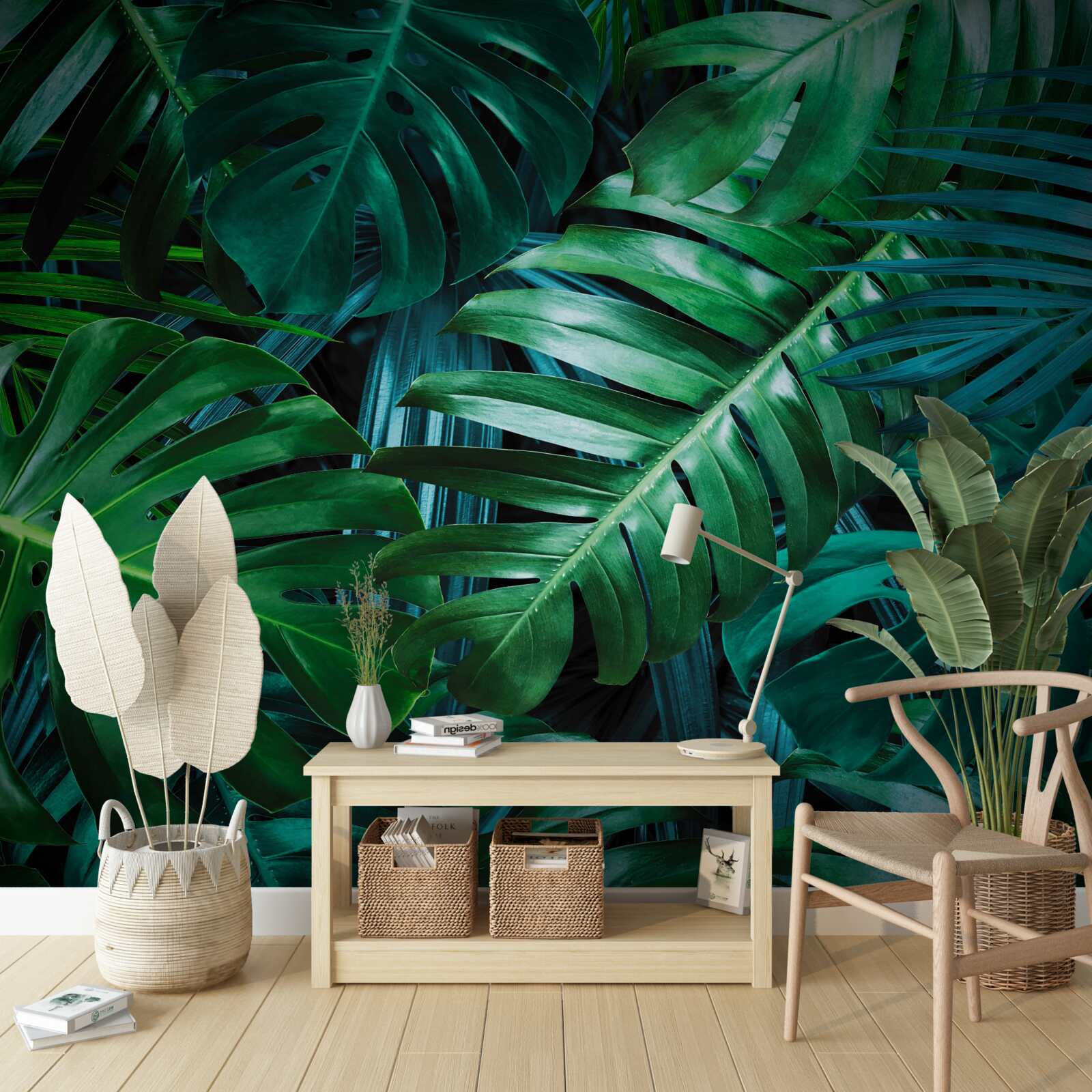 Фотошпалери інтенсивність відтінків зелені тропічного лісу