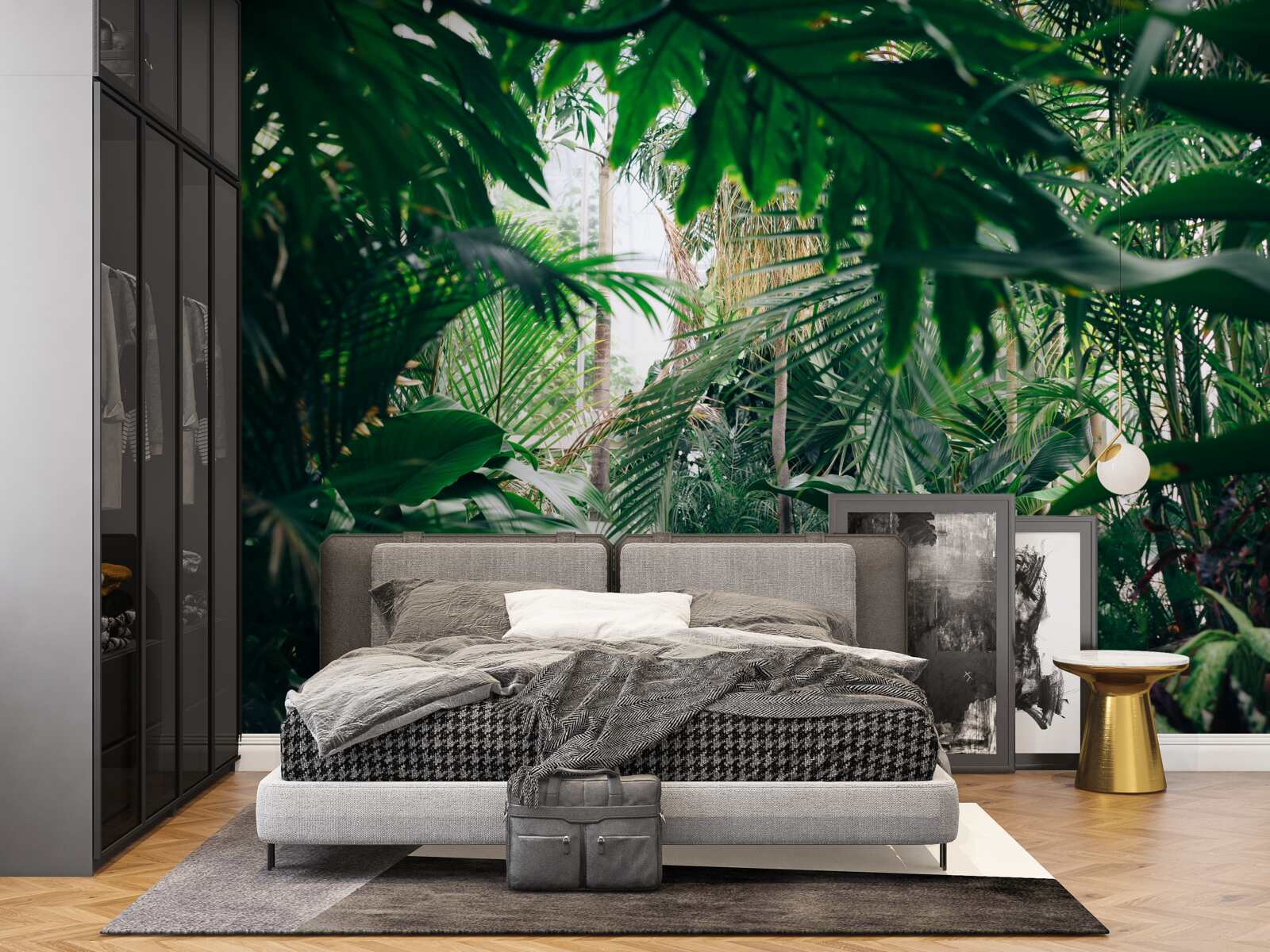 Фотошпалери зелені джунглі осяяні світлом