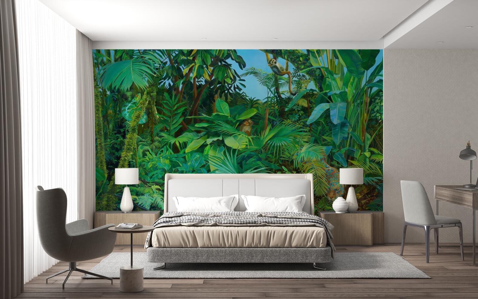 Фотошпалери непрохідні хащі зелених тропічних лісів
