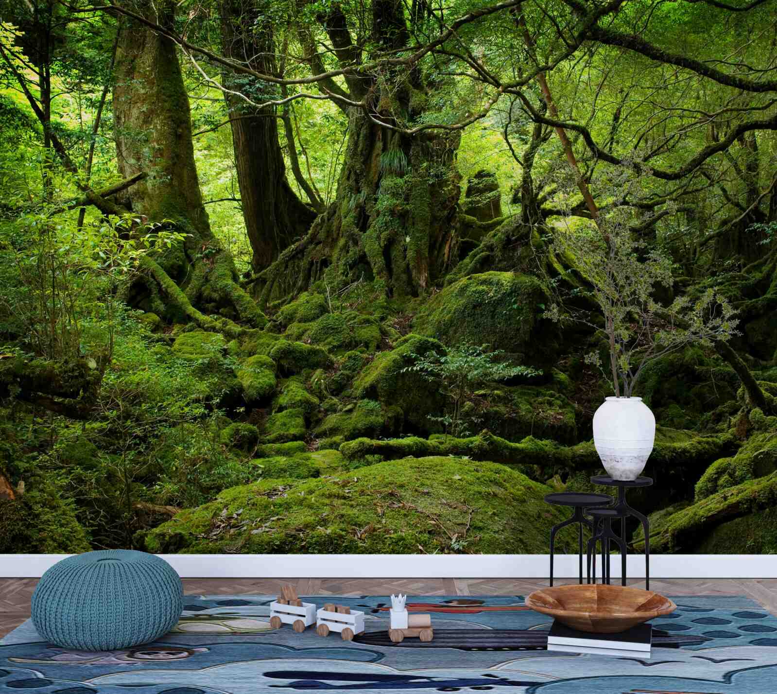 Фотошпалери густий зелений ліс