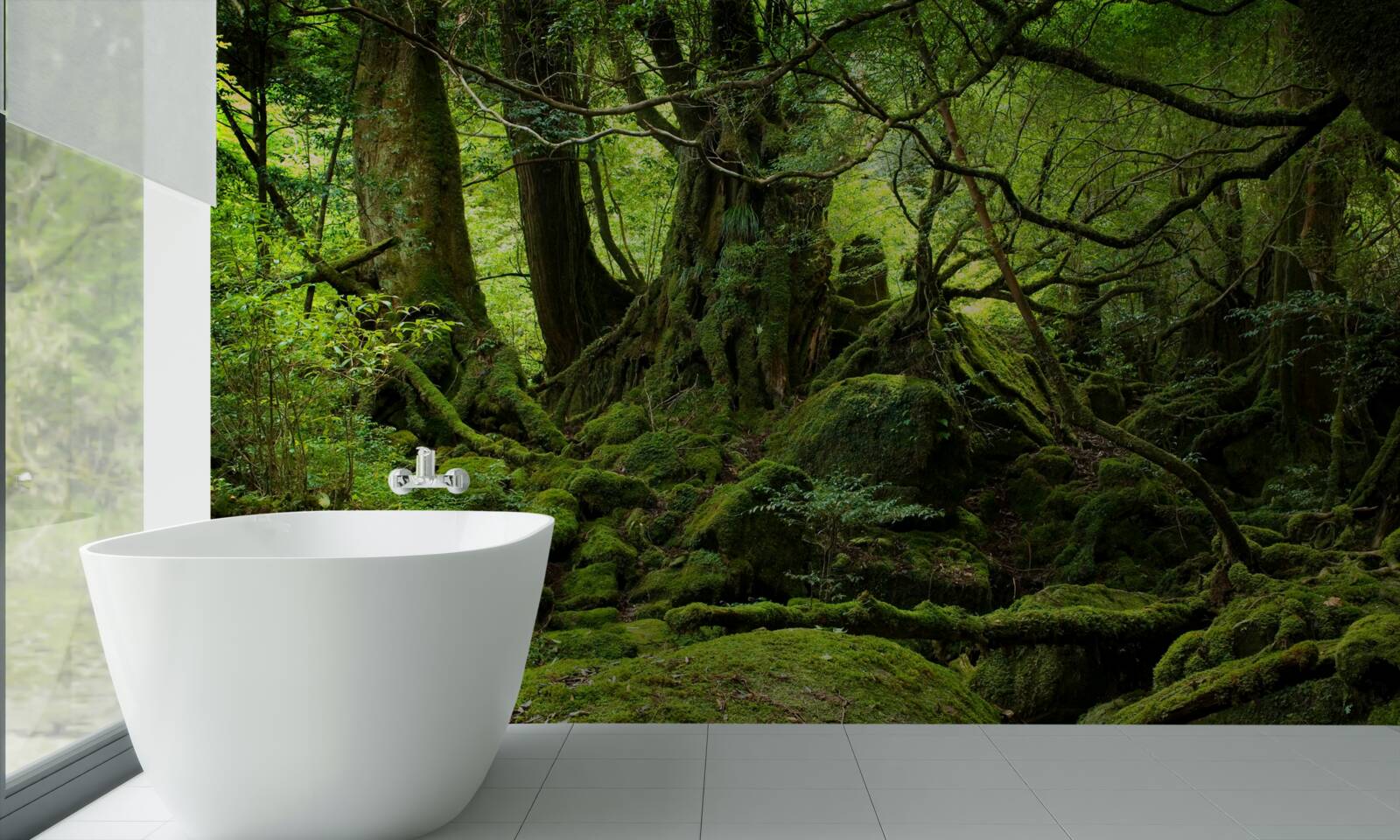 Фотошпалери густий зелений ліс