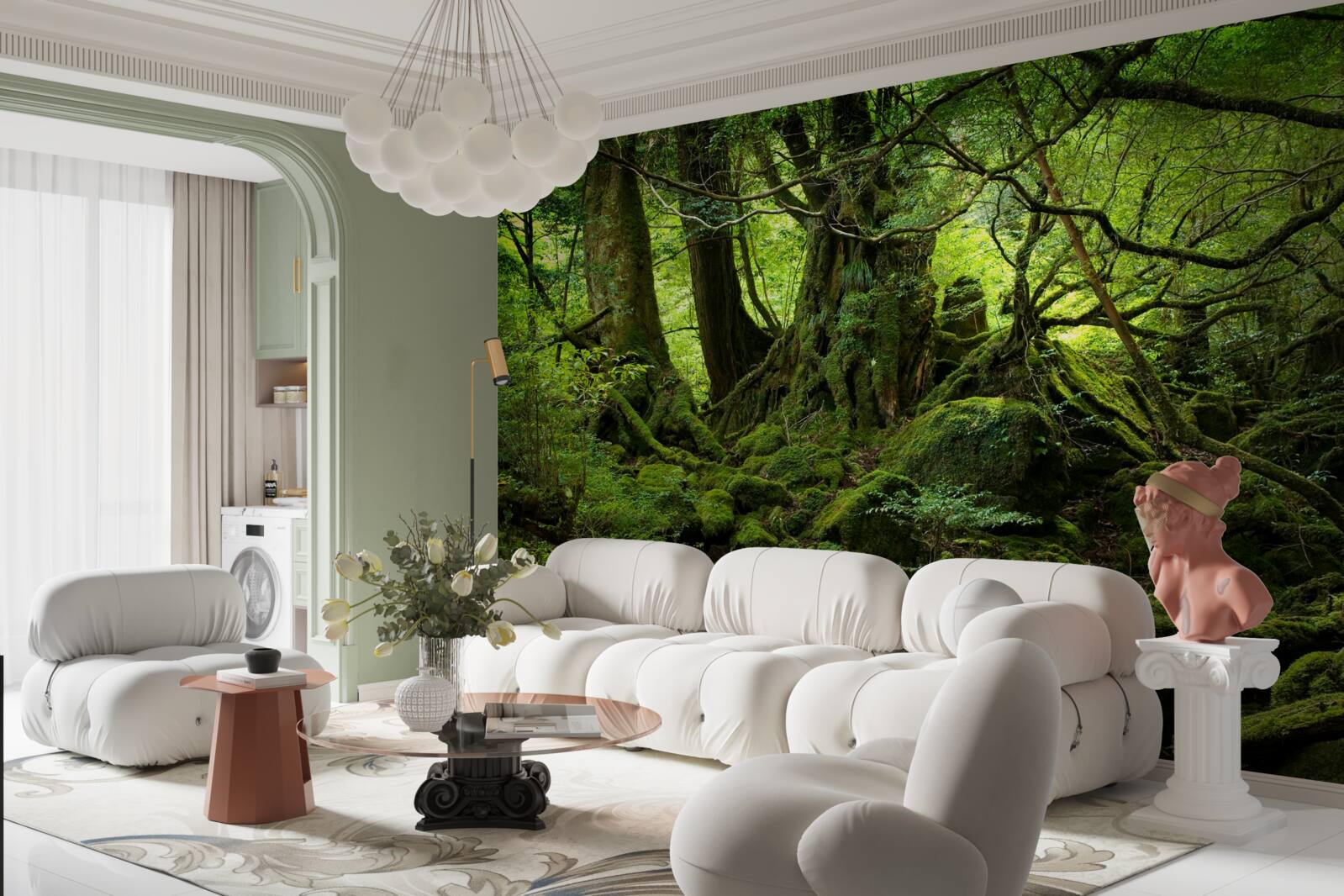 Фотошпалери густий зелений ліс