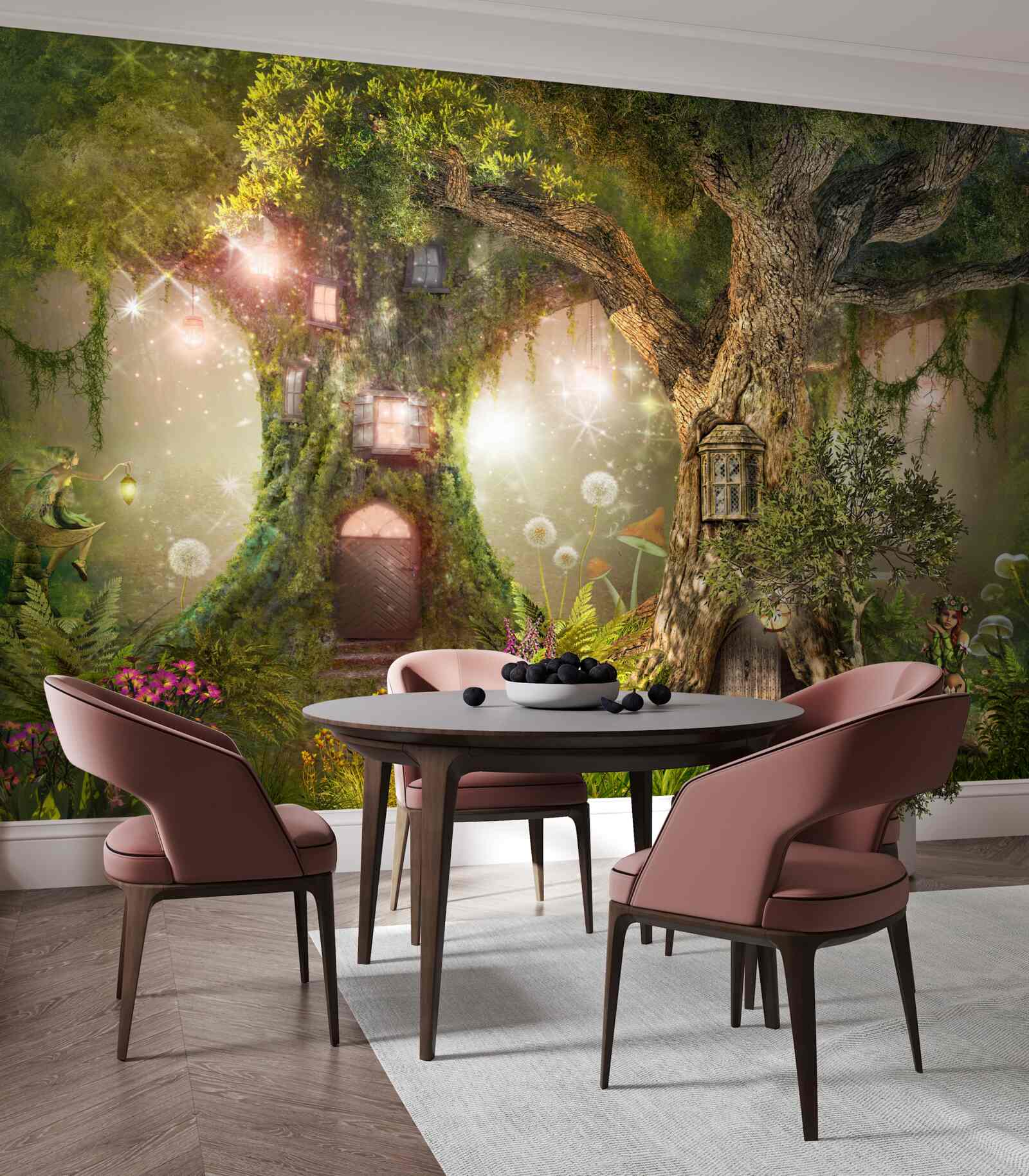 Фотошпалери міфічні мешканці зеленого куща