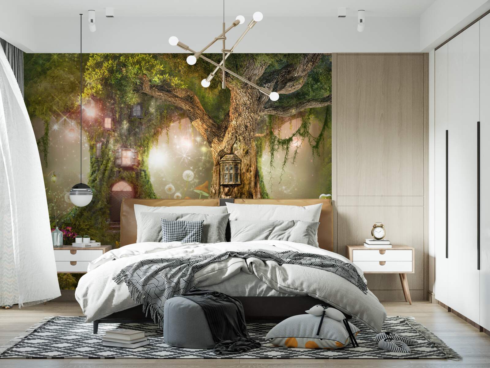 Фотошпалери міфічні мешканці зеленого куща