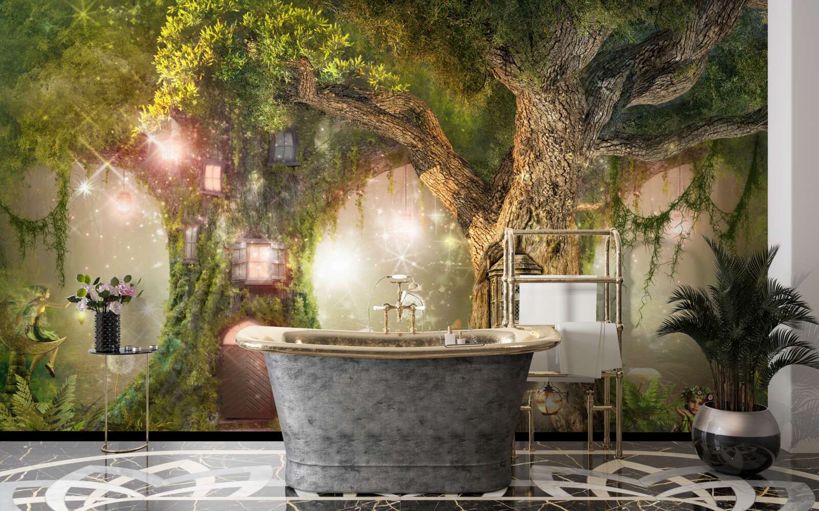 Фотошпалери міфічні мешканці зеленого куща