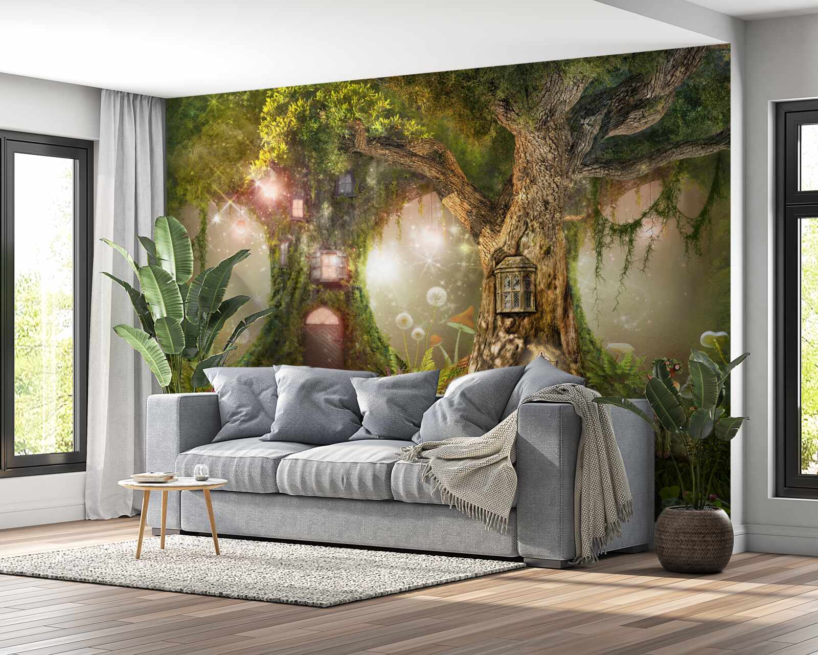 Фотошпалери міфічні мешканці зеленого куща