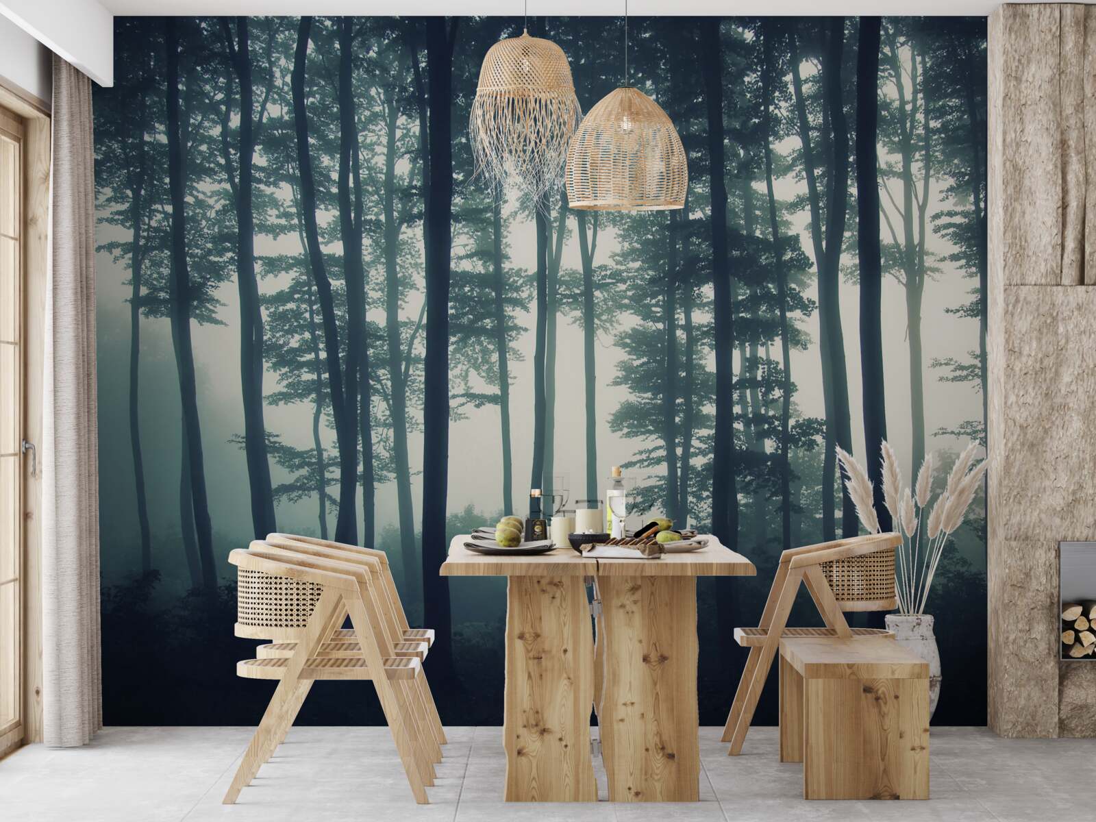 Фотошпалери туманний світанок у пустелі