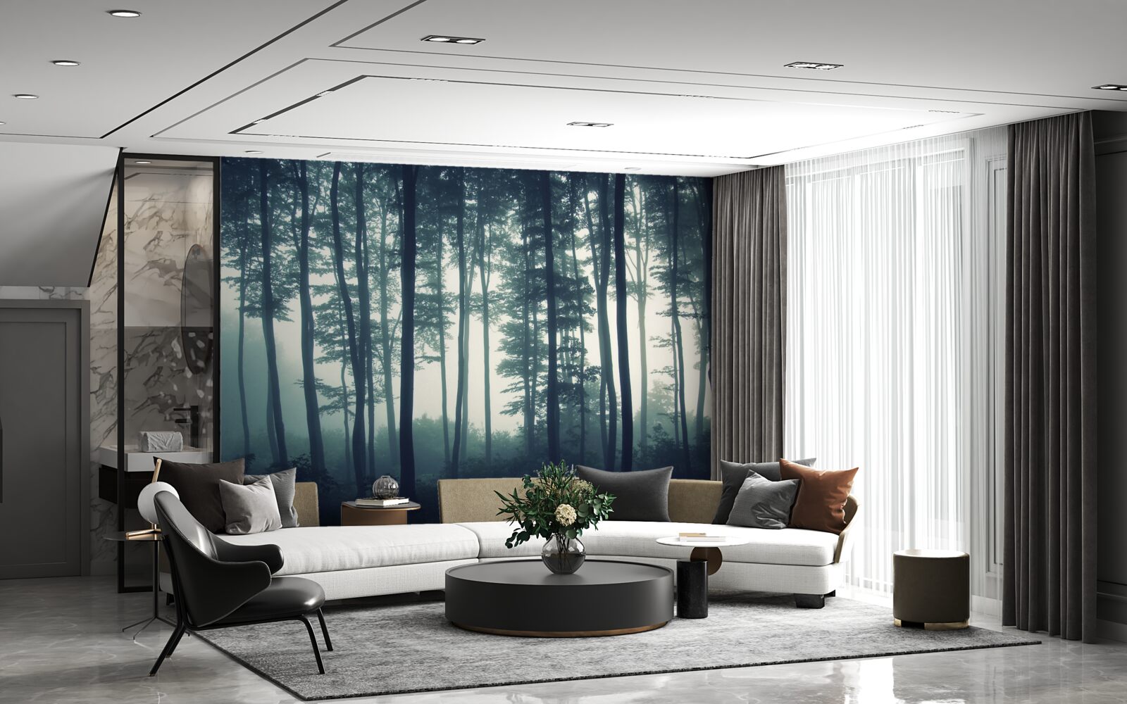 Фотошпалери туманний світанок у пустелі