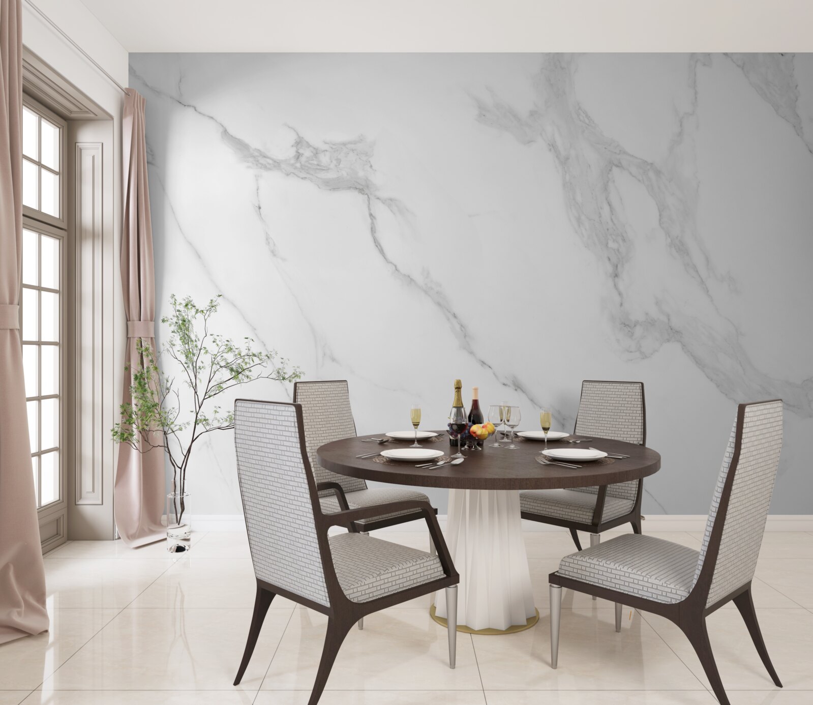 Фотошпалери біле тло з сірим димом, що пливе в повітрі