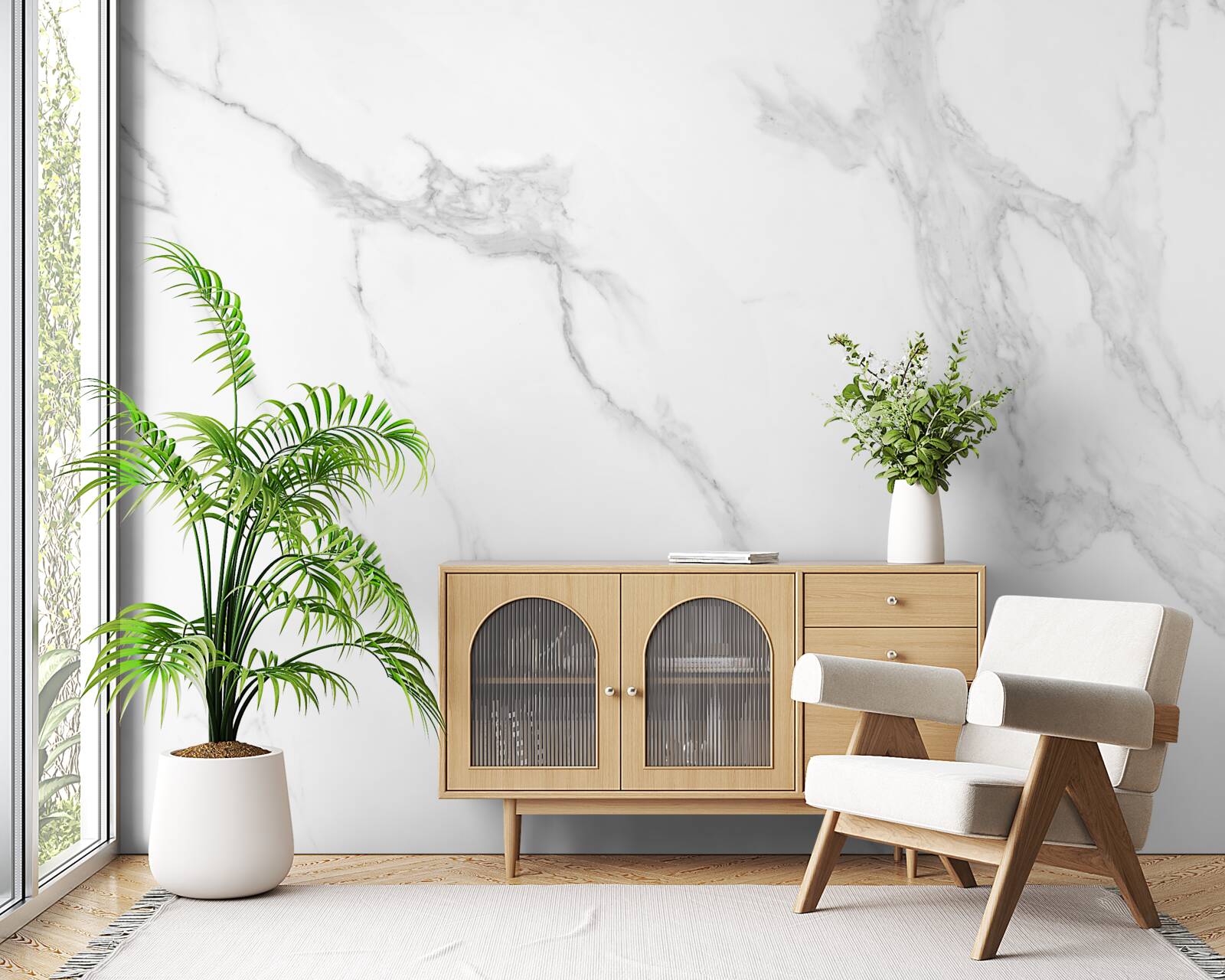 Фотошпалери біле тло з сірим димом, що пливе в повітрі