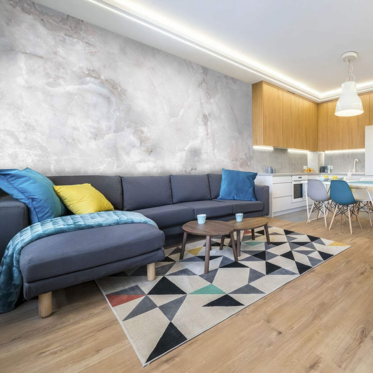 Фотошпалери щільні хмари, пронизані сонячним світлом