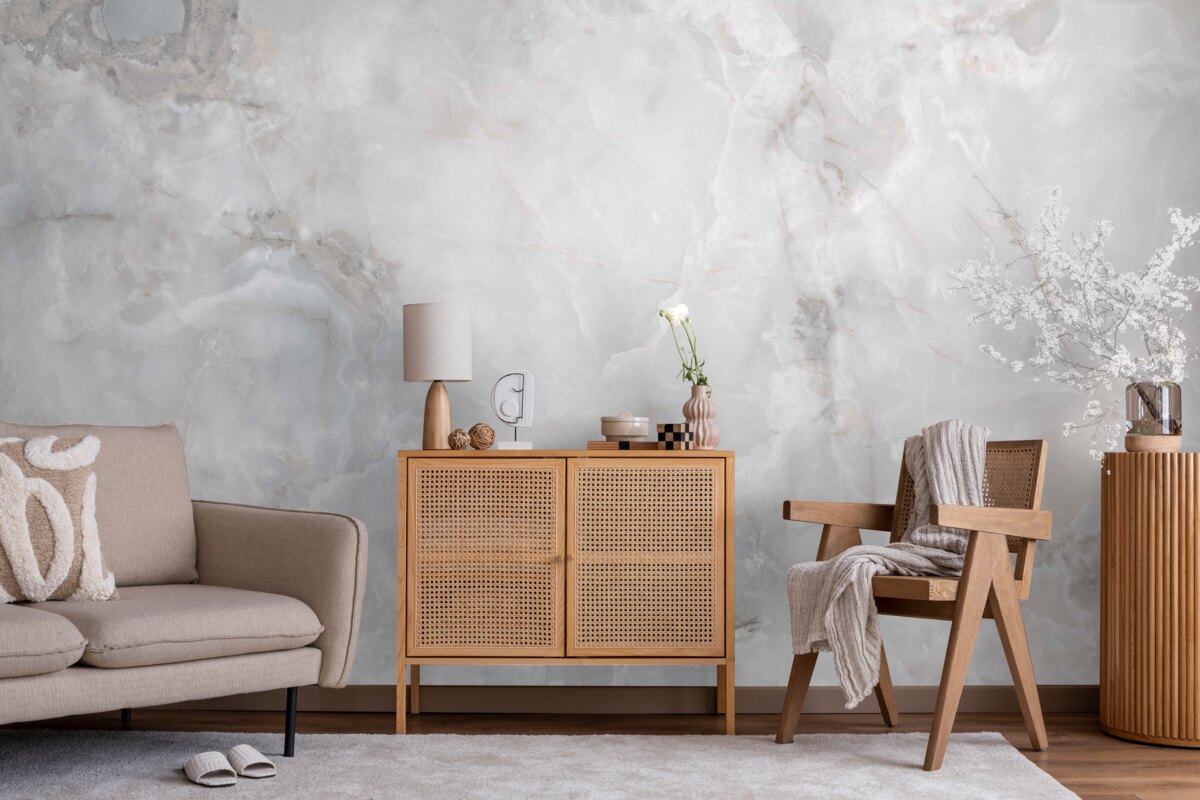 Фотошпалери щільні хмари, пронизані сонячним світлом