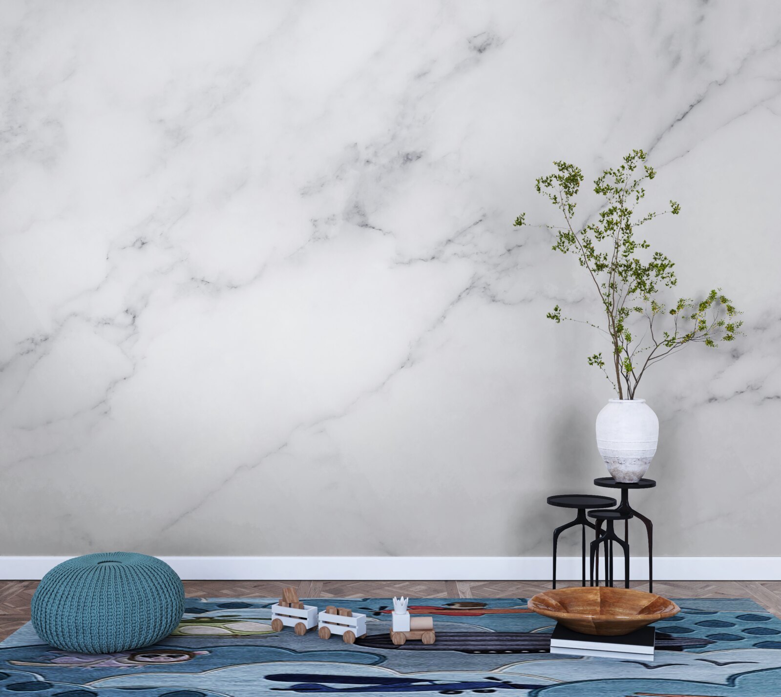 Фотошпалери Білосніжний сніг і сріблястий туман