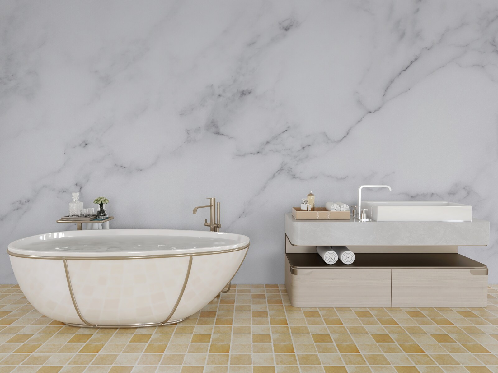 Фотошпалери Білосніжний сніг і сріблястий туман