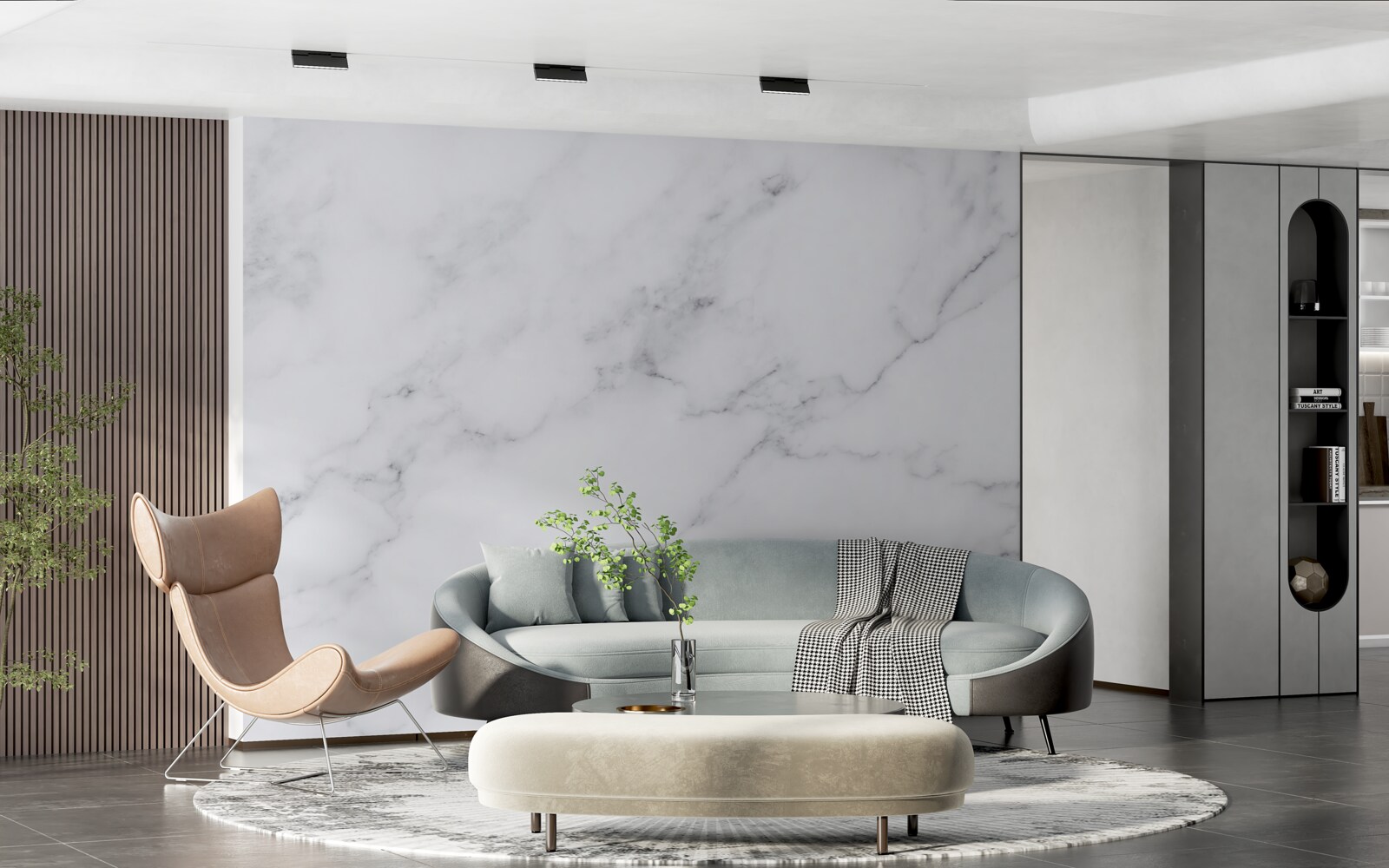 Фотошпалери Білосніжний сніг і сріблястий туман