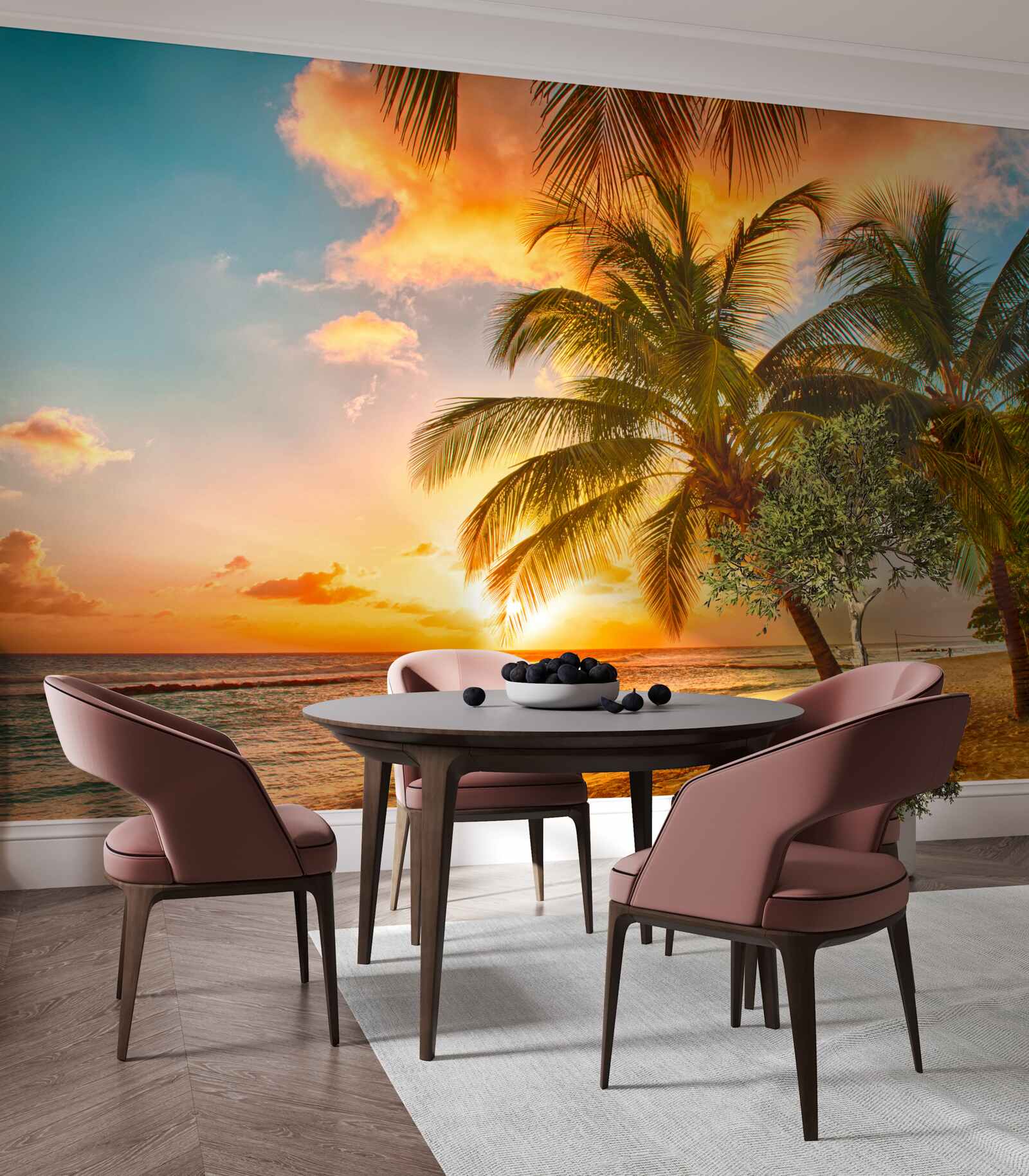 Фотошпалери зачаровує захід сонця в літній день