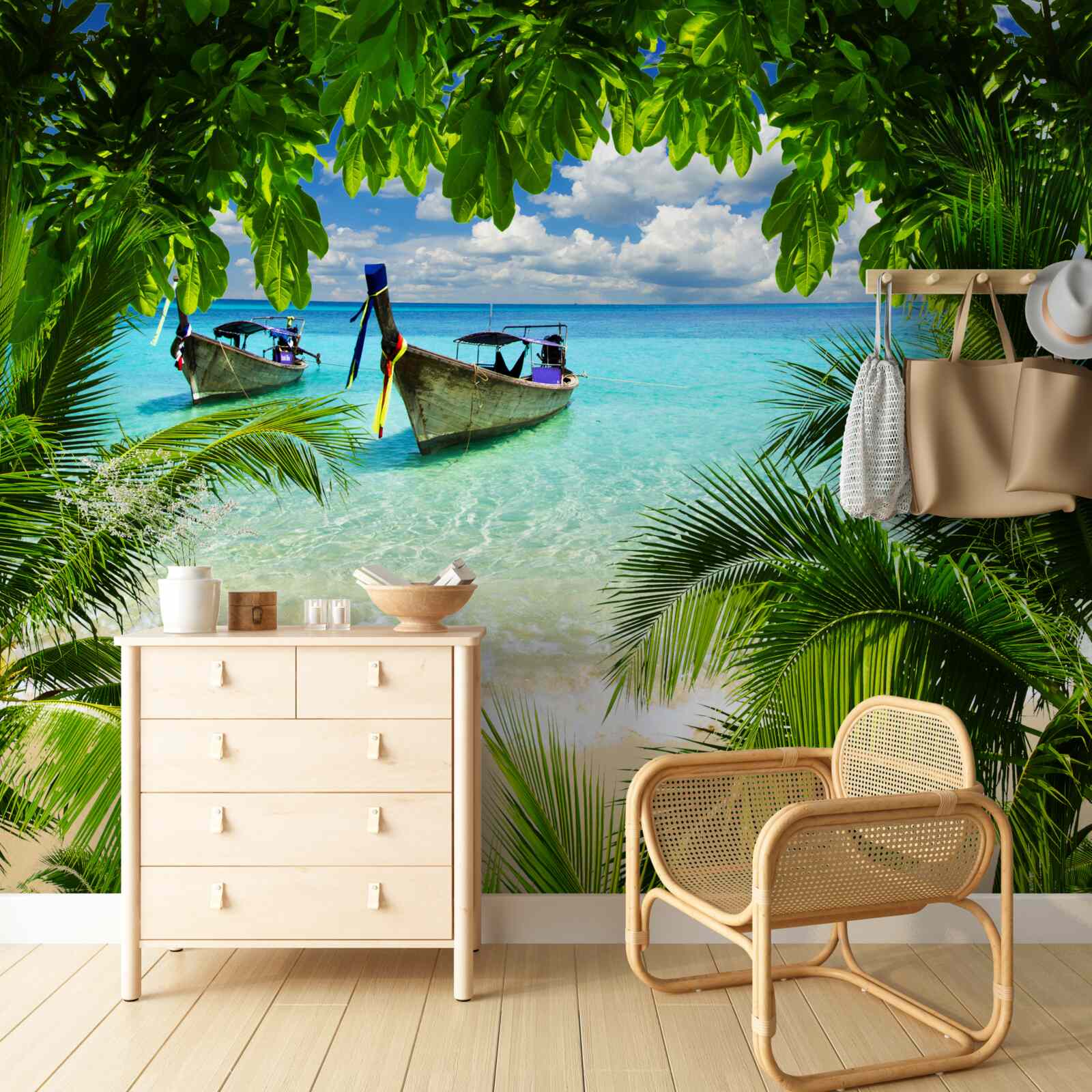 Фотошпалери судна біля узбережжя