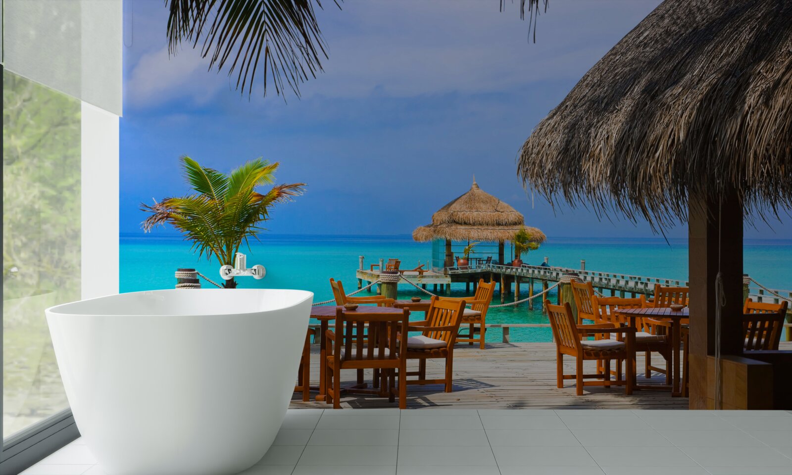 Фотошпалери ресторан на воді