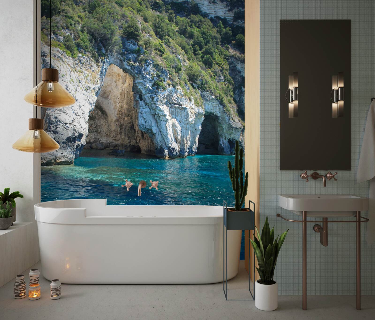 Фотошпалери морські печери