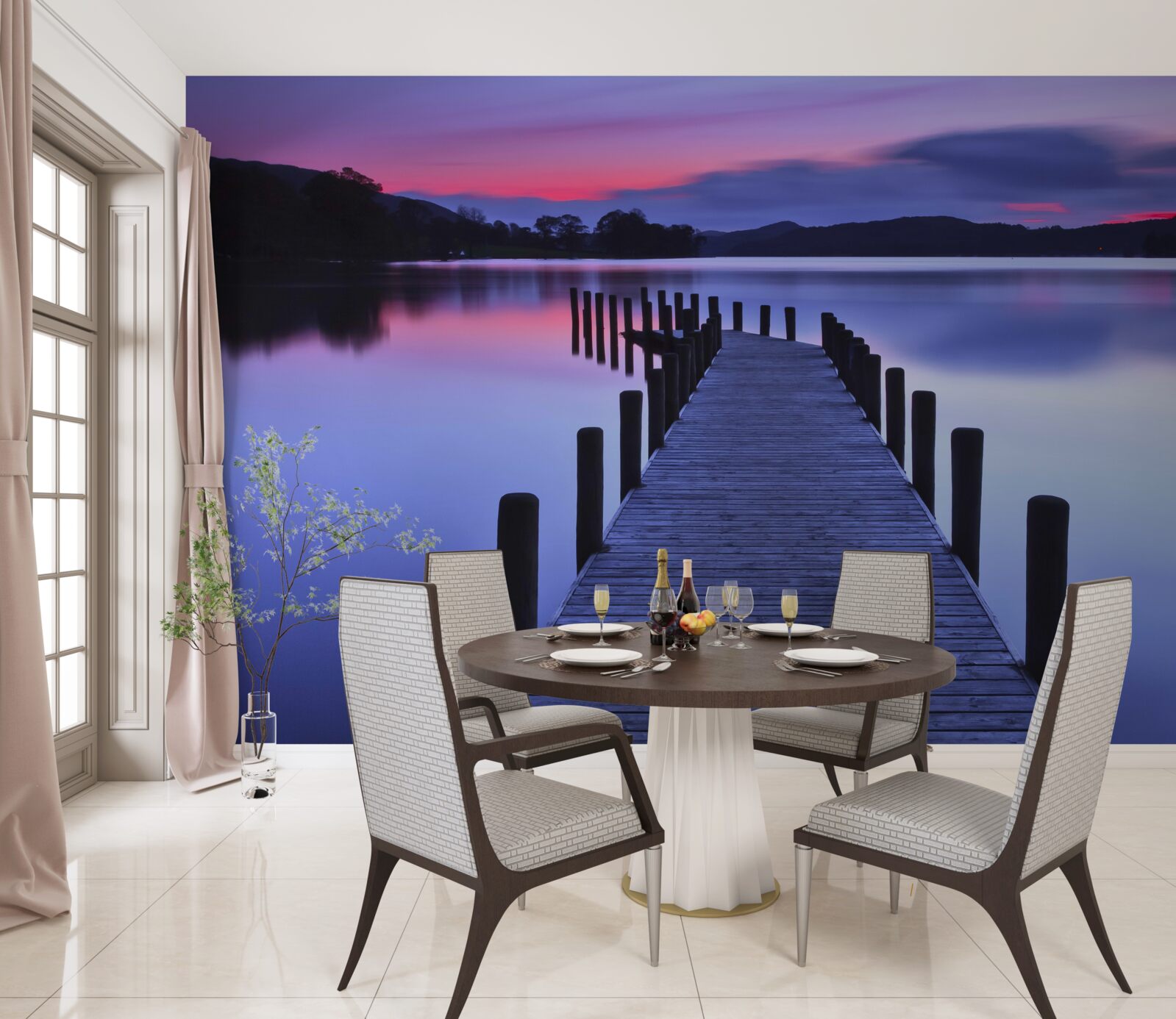 Фотошпалери Стежка до рибного господарства на ставку