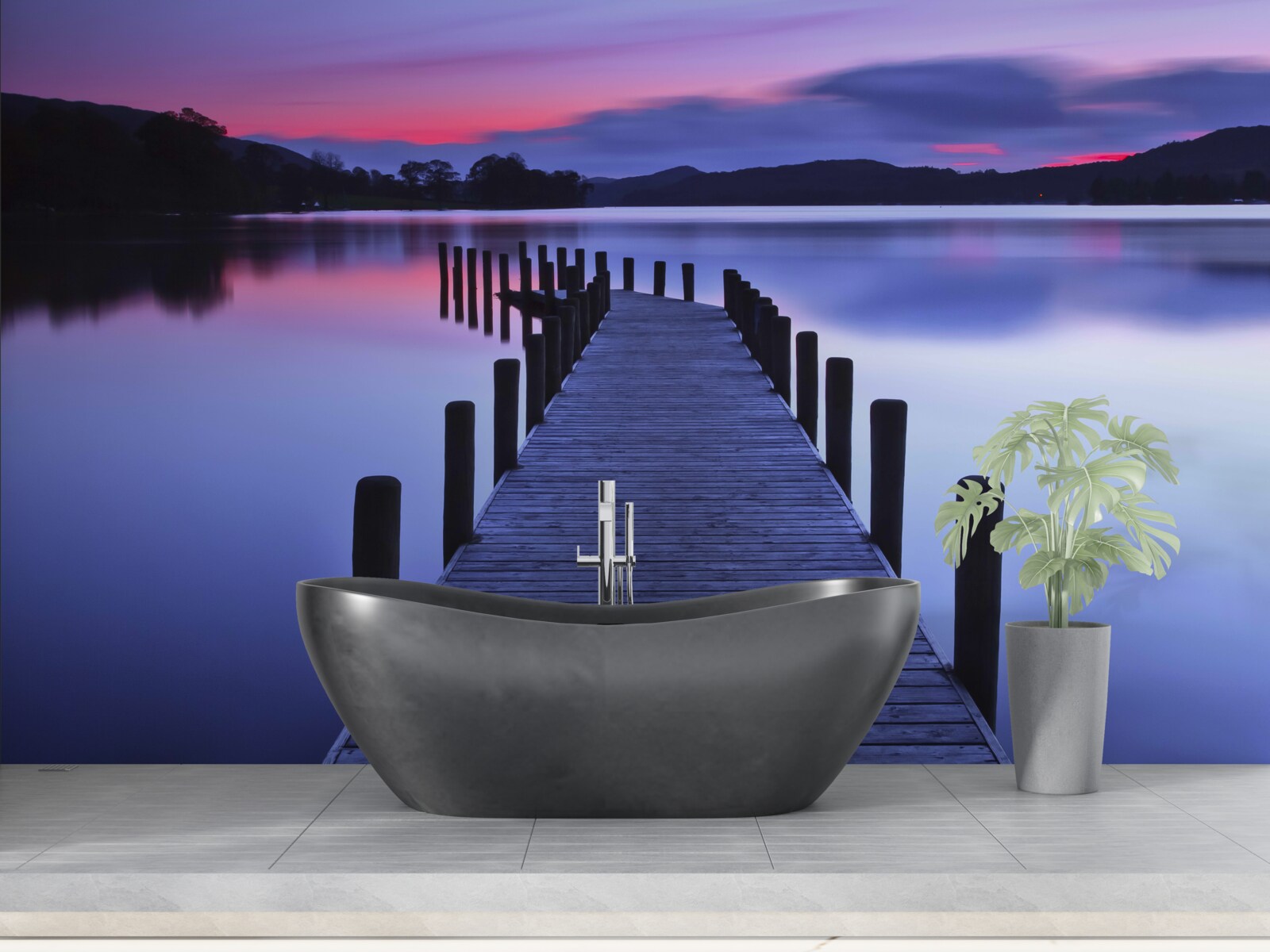 Фотошпалери Стежка до рибного господарства на ставку