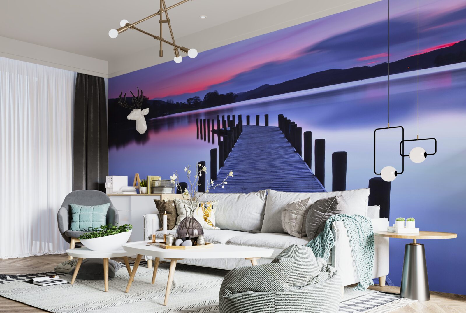 Фотошпалери Стежка до рибного господарства на ставку