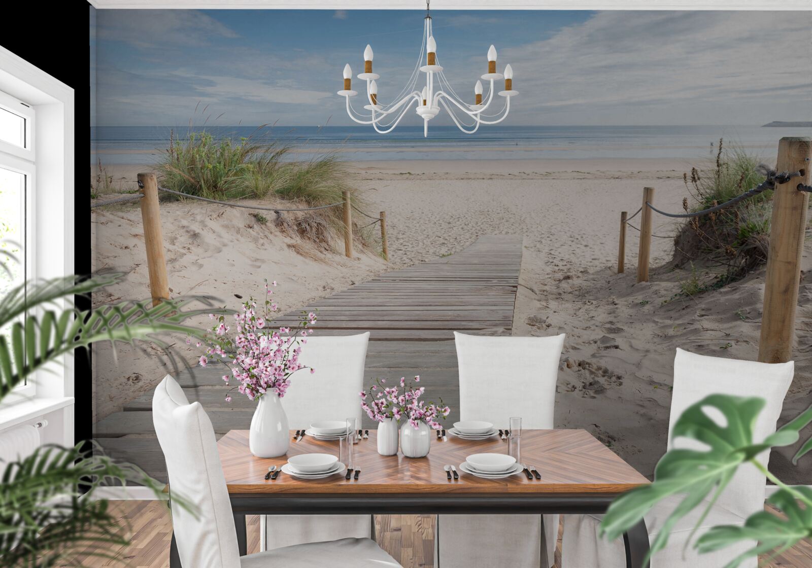 Фотошпалери Піщана доріжка, що веде до океану