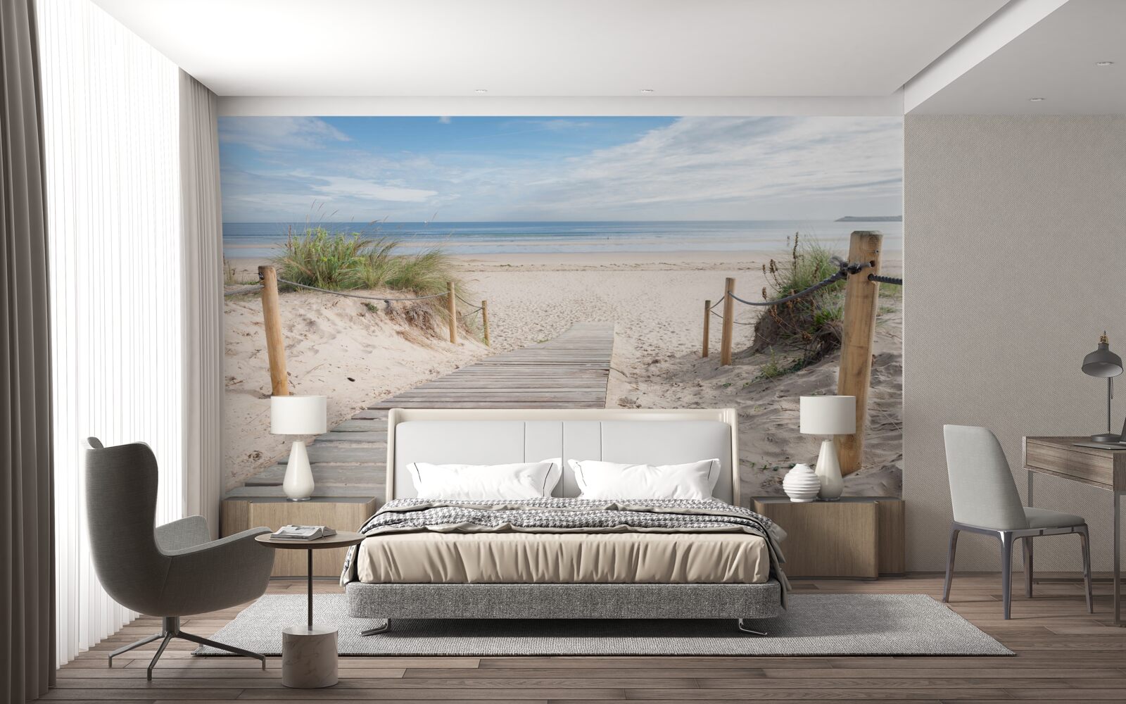 Фотошпалери Піщана доріжка, що веде до океану