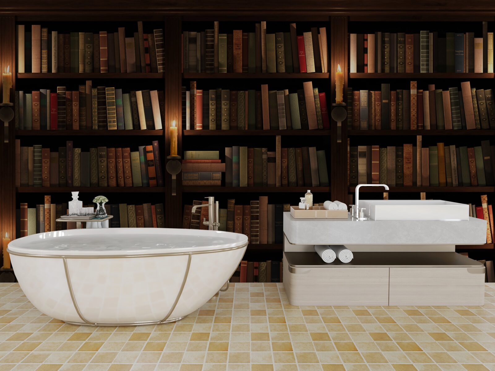 Фотошпалери багата історична бібліотека