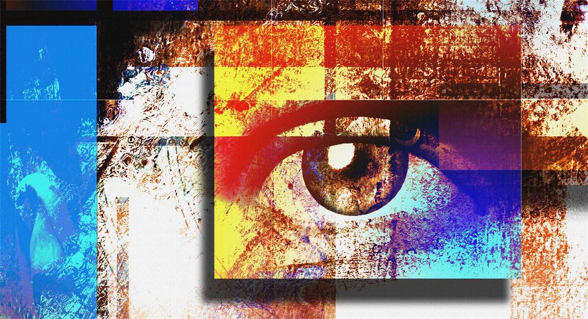 Фотошпалери око серед різнобарвної палітри