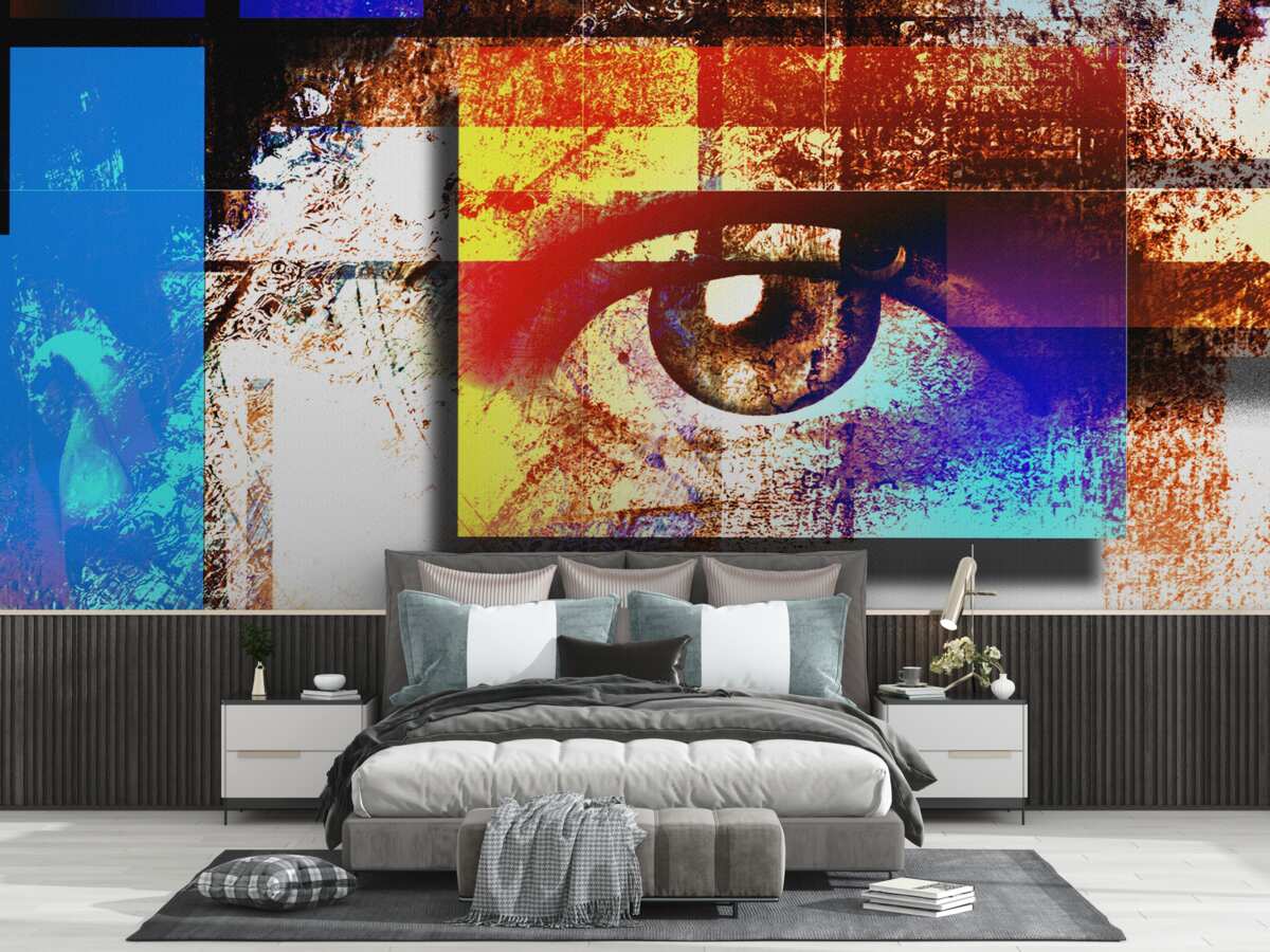 Фотошпалери око серед різнобарвної палітри