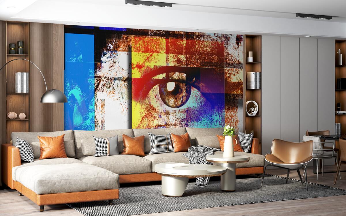 Фотошпалери око серед різнобарвної палітри