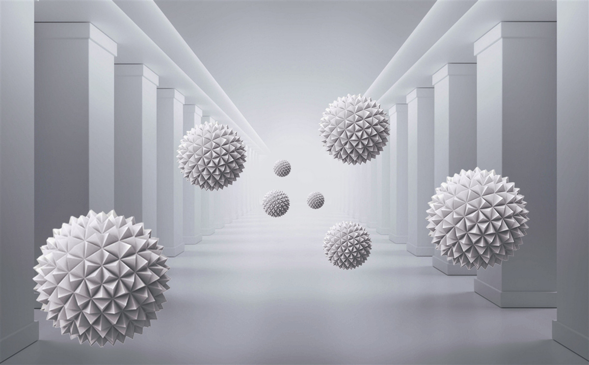 Фотошпалери кулі зникають у нескінченному коридорі