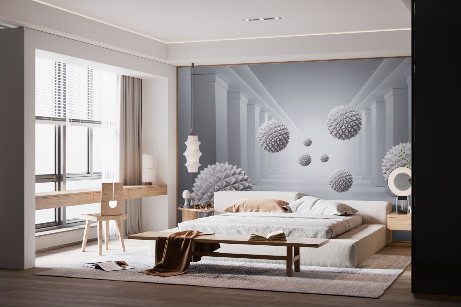 Фотошпалери кулі зникають у нескінченному коридорі