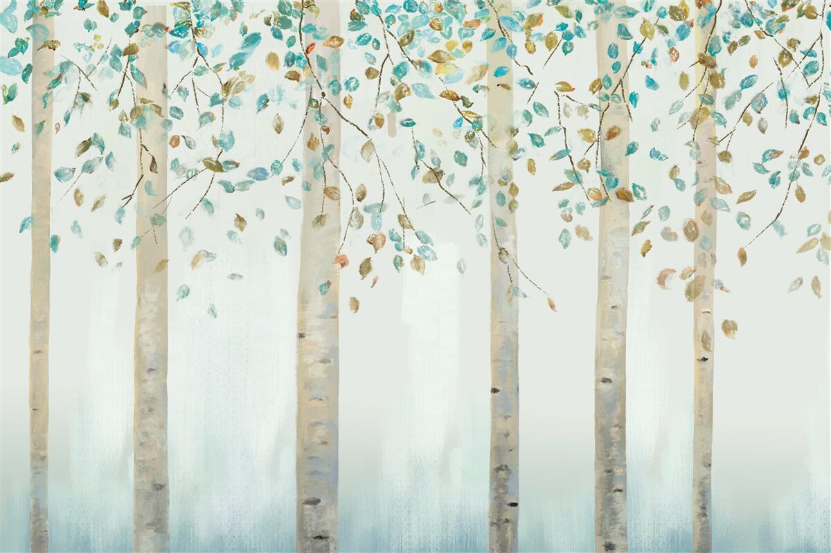 Фотошпалери тонкі берези в парі