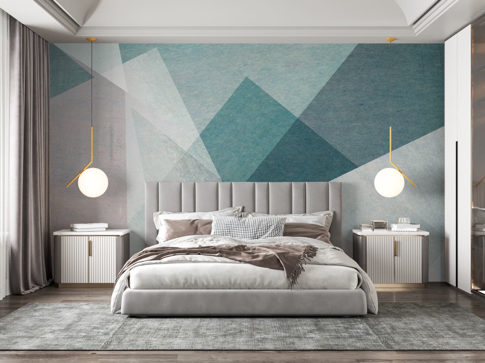 Фотошпалери піки у відтінках блакитного та рожевого