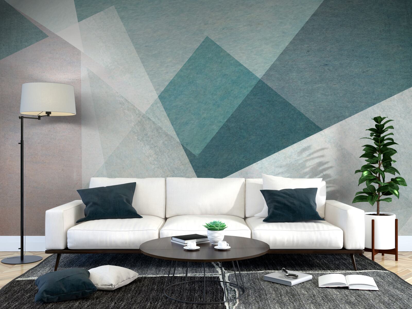 Фотошпалери піки у відтінках блакитного та рожевого