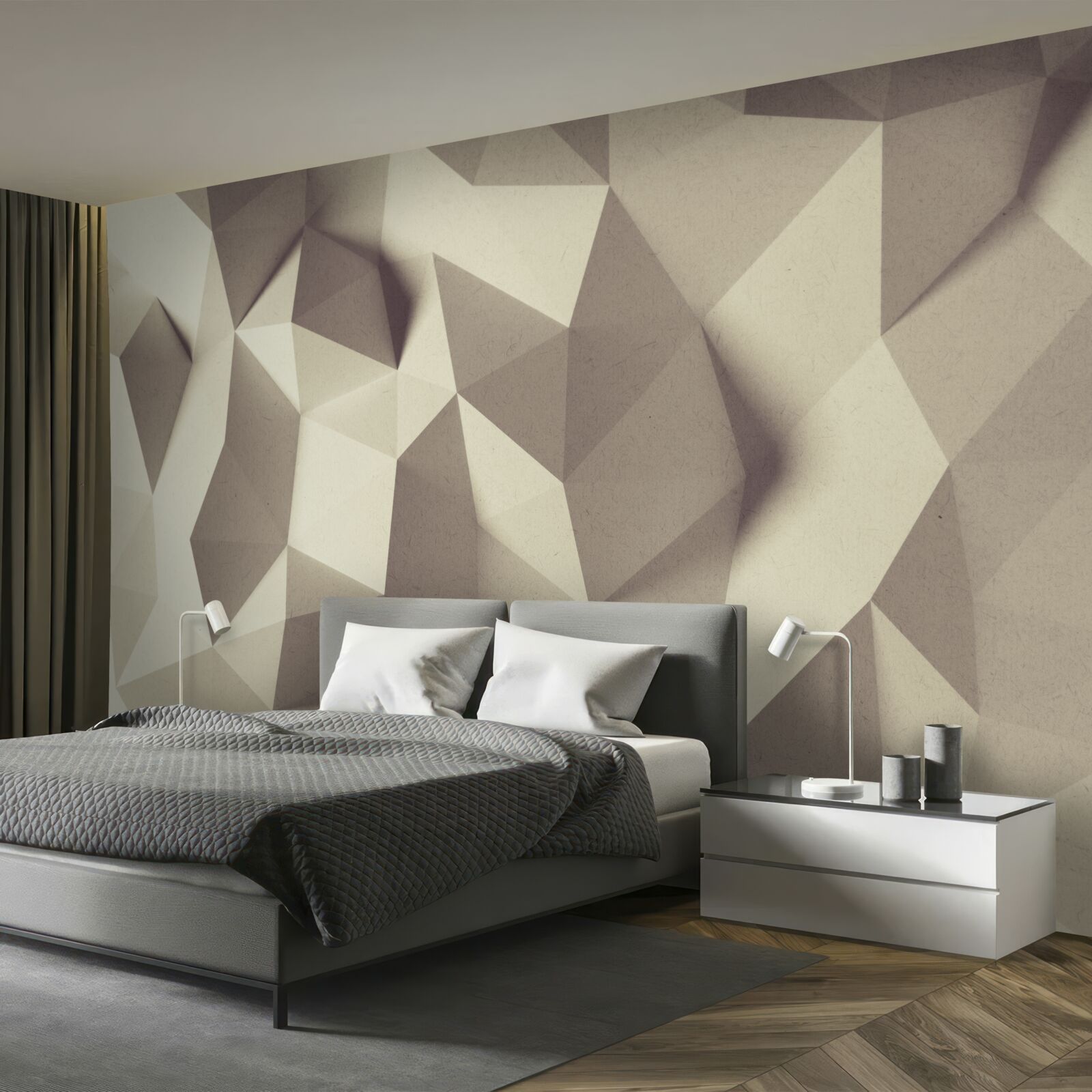 Фотошпалери текстура геометричних форм з чітким об'ємом