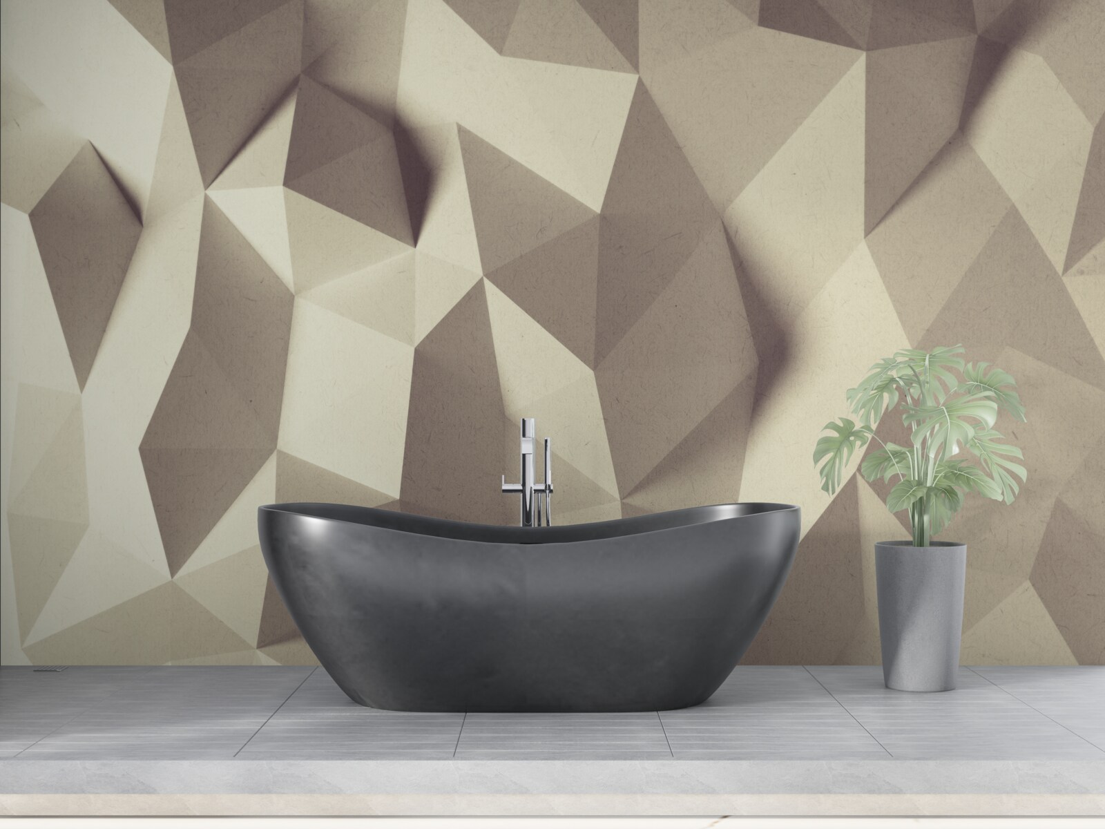 Фотошпалери текстура геометричних форм з чітким об'ємом