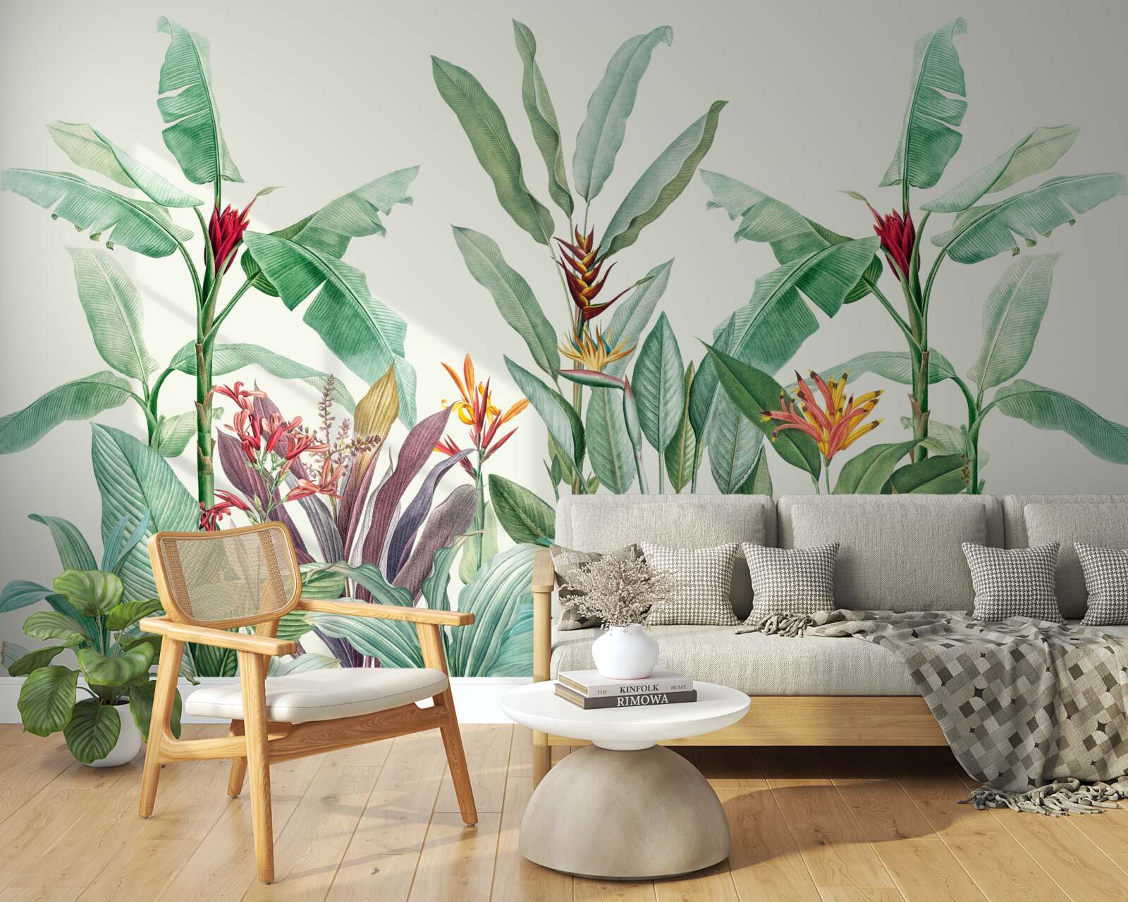 Фотошпалери тропічне зелене листя