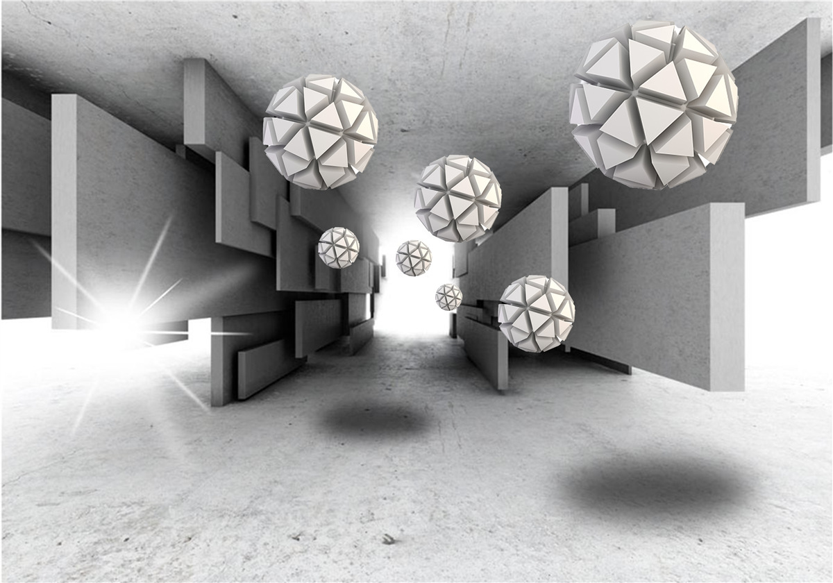 Фотошпалери композиція з геометричних фігур