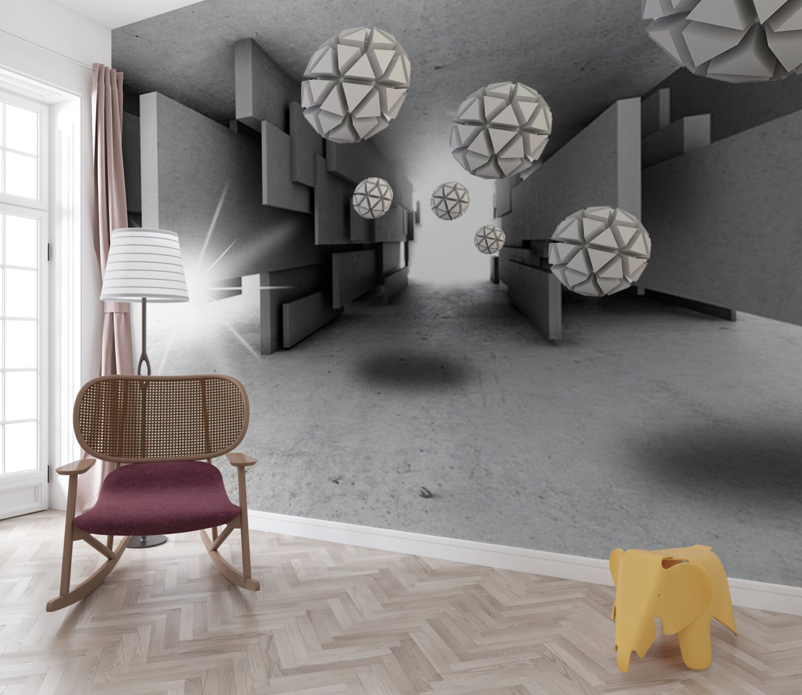 Фотошпалери композиція з геометричних фігур