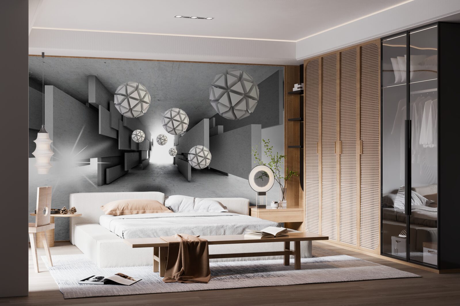 Фотошпалери композиція з геометричних фігур