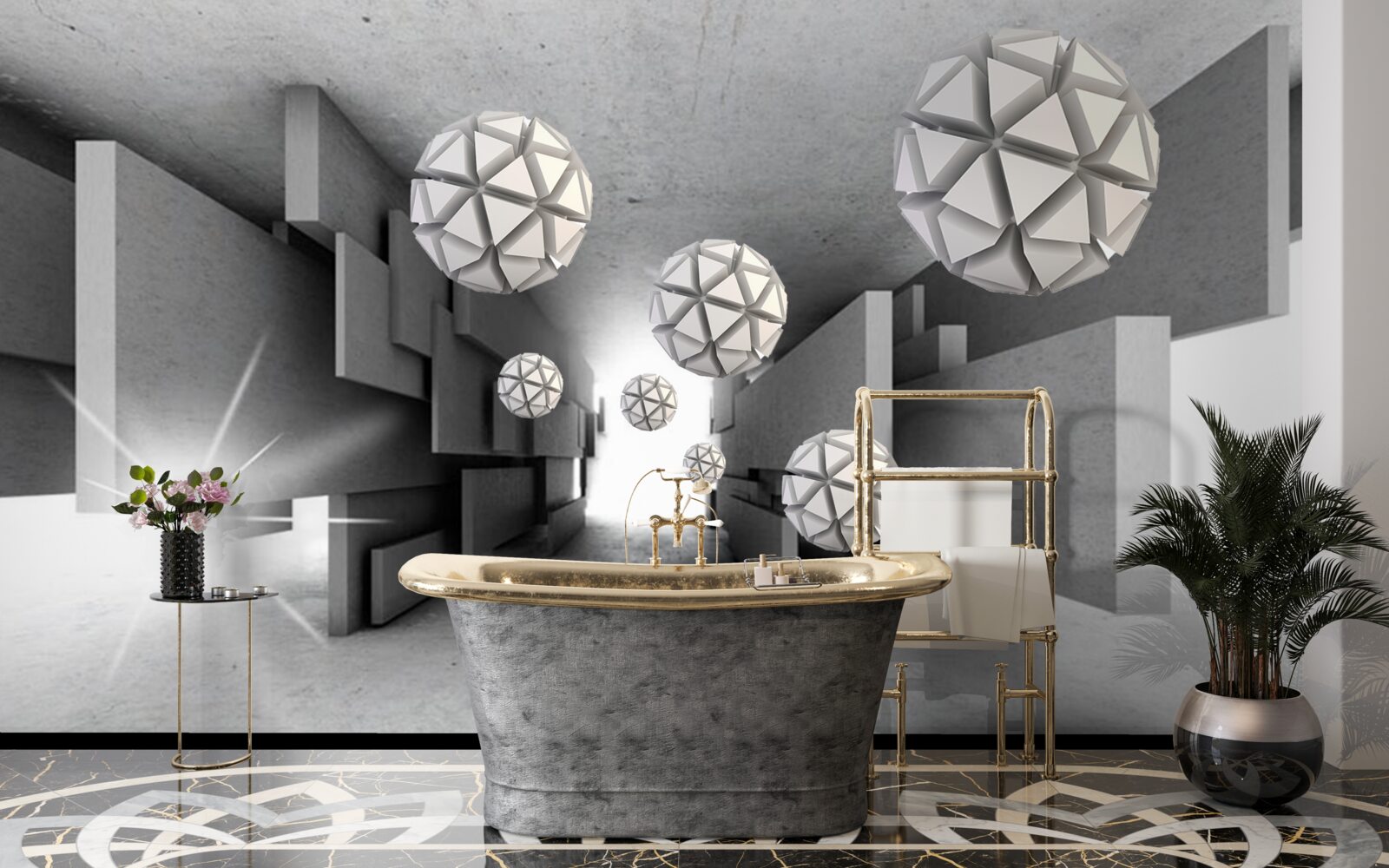 Фотошпалери композиція з геометричних фігур