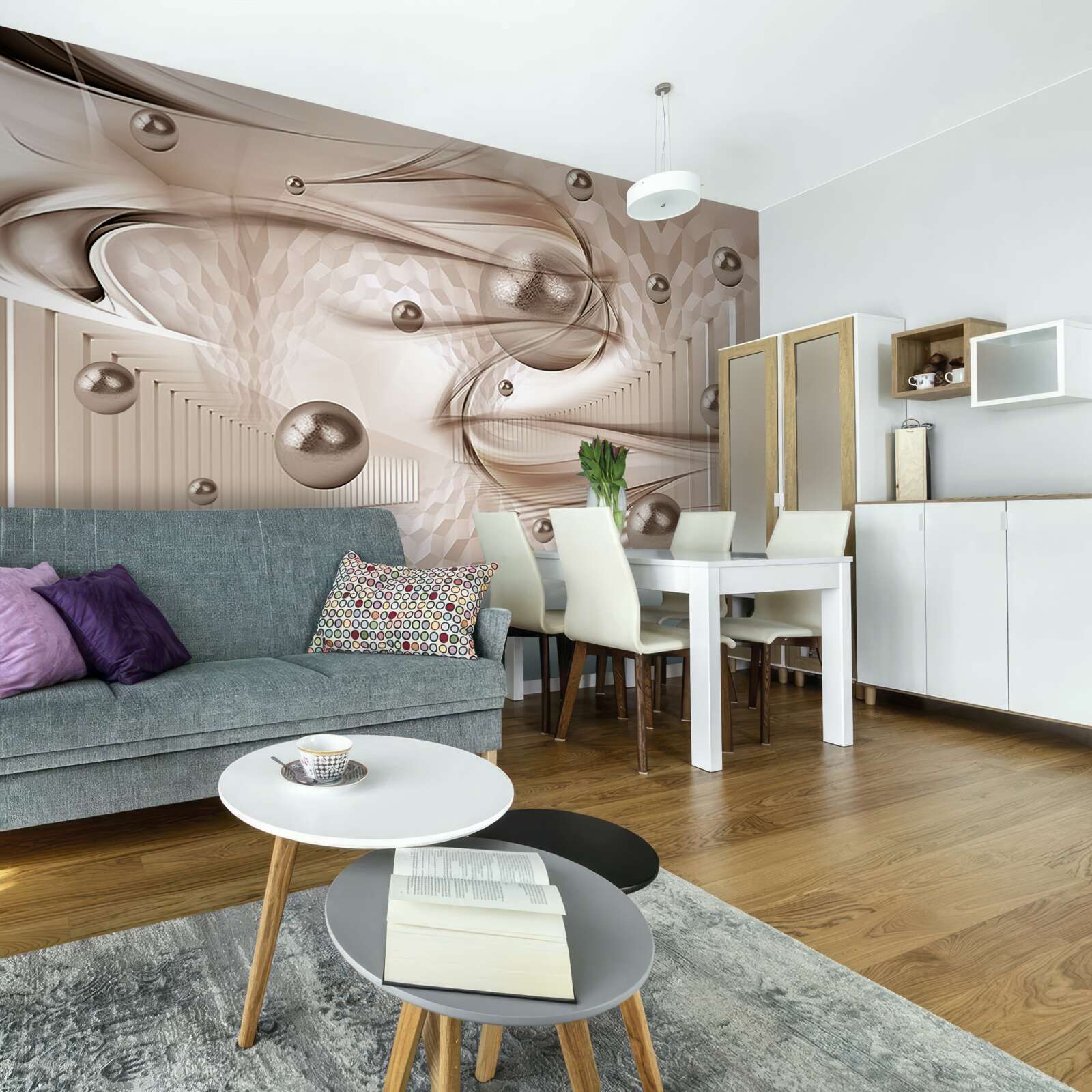 Фотошпалери абстрактний рожевий шовк з перлами