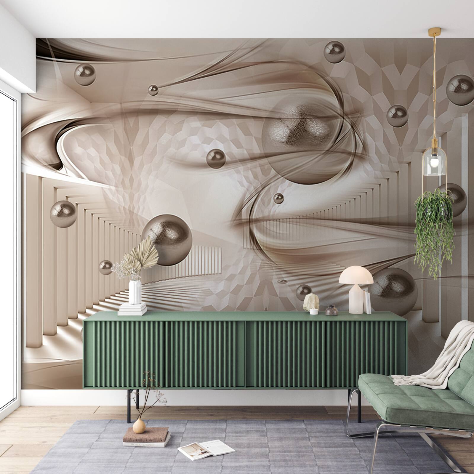 Фотошпалери абстрактний рожевий шовк з перлами