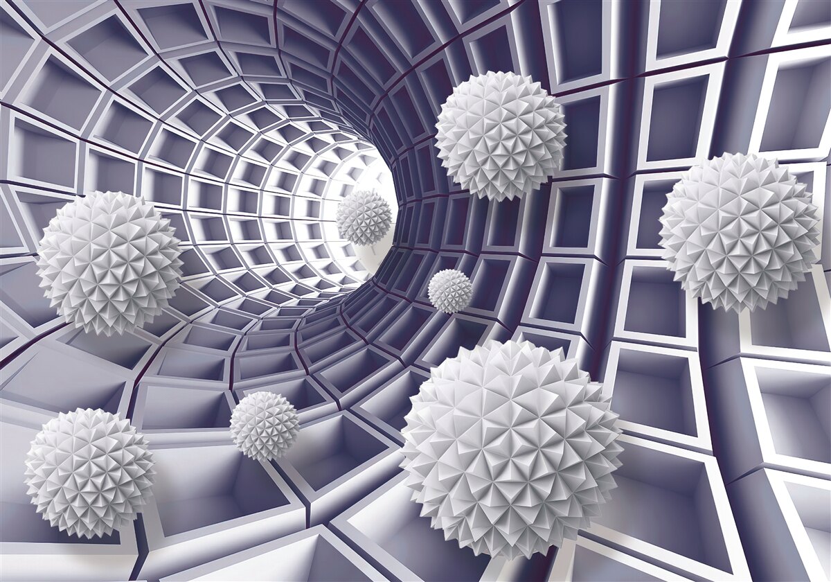 Фотошпалери кулі у відступаючому проході